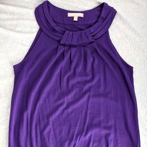 Banana Republic Purple Sleeveless Jersey Blouse M